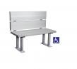 ADA Aluminum Locker Bench with Back Rest ADA Aluminum Locker Bench with Back Rest